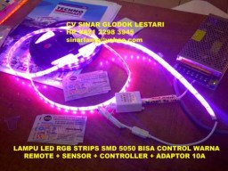 Lampu LED RGB Strips SMD 5050 Remote Control Warna